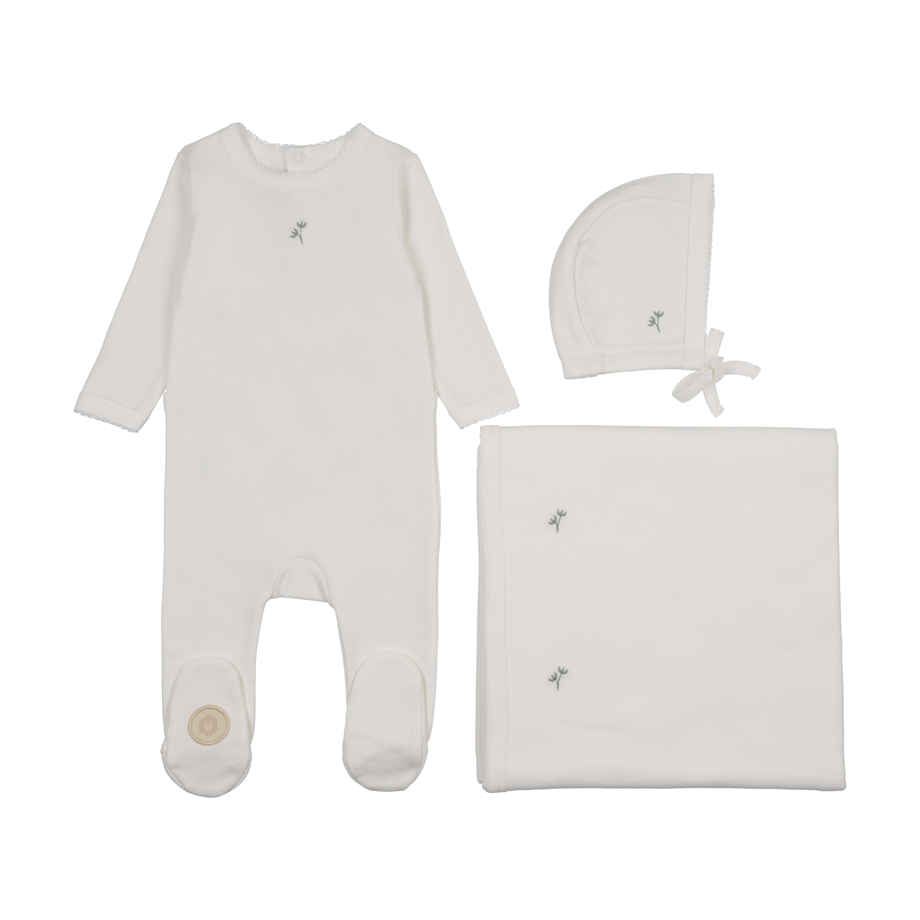 Mon Tresor Bebe Bow Gift Set Ivory 6m