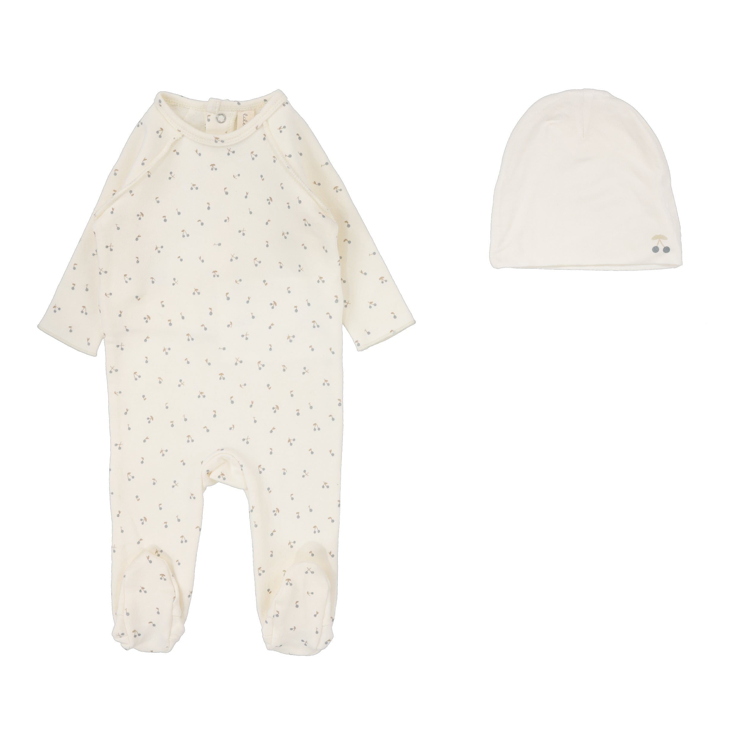 cherry-print-footie-set