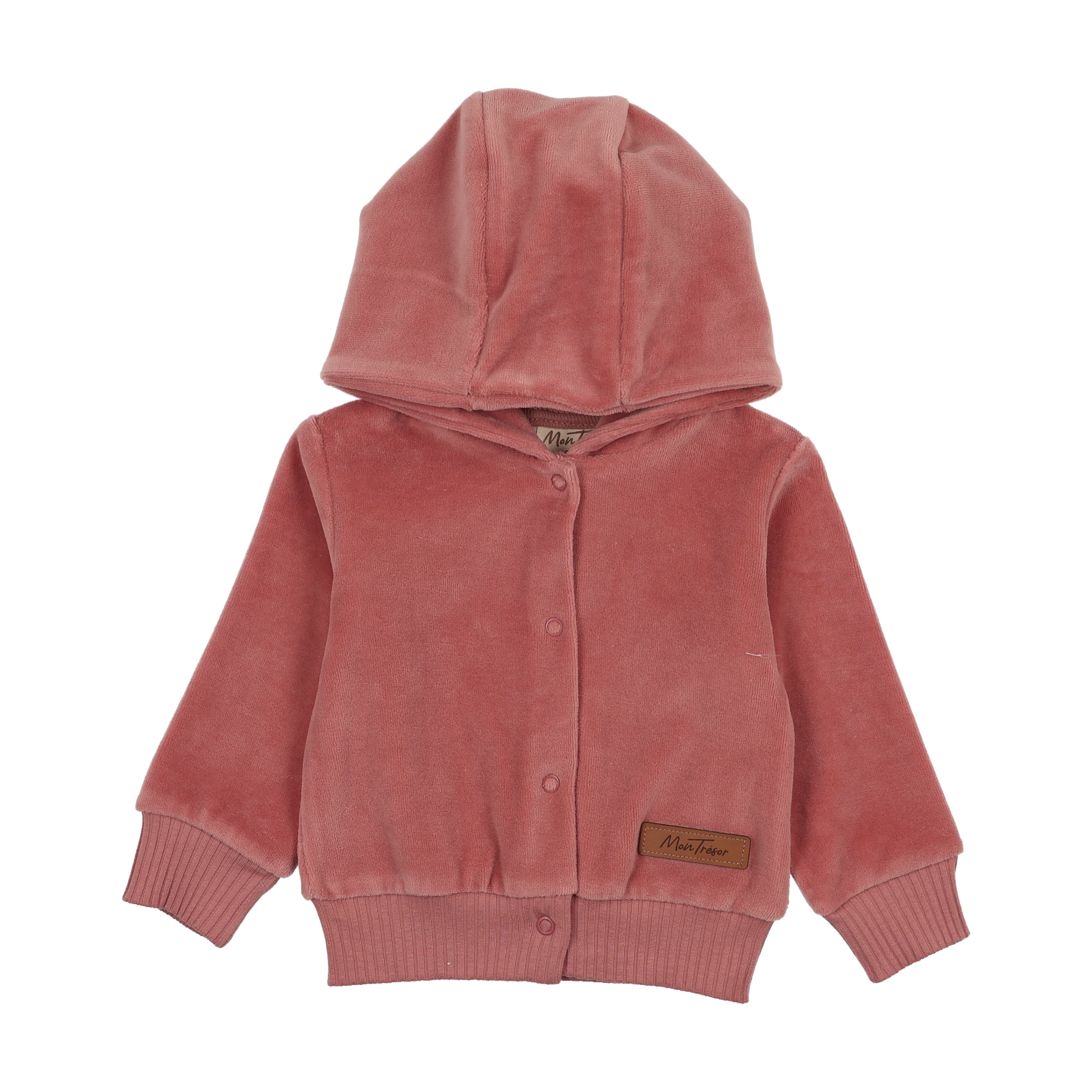 Mon Tresor Bebe Hoodie Cardigan Turkish Rose 6m