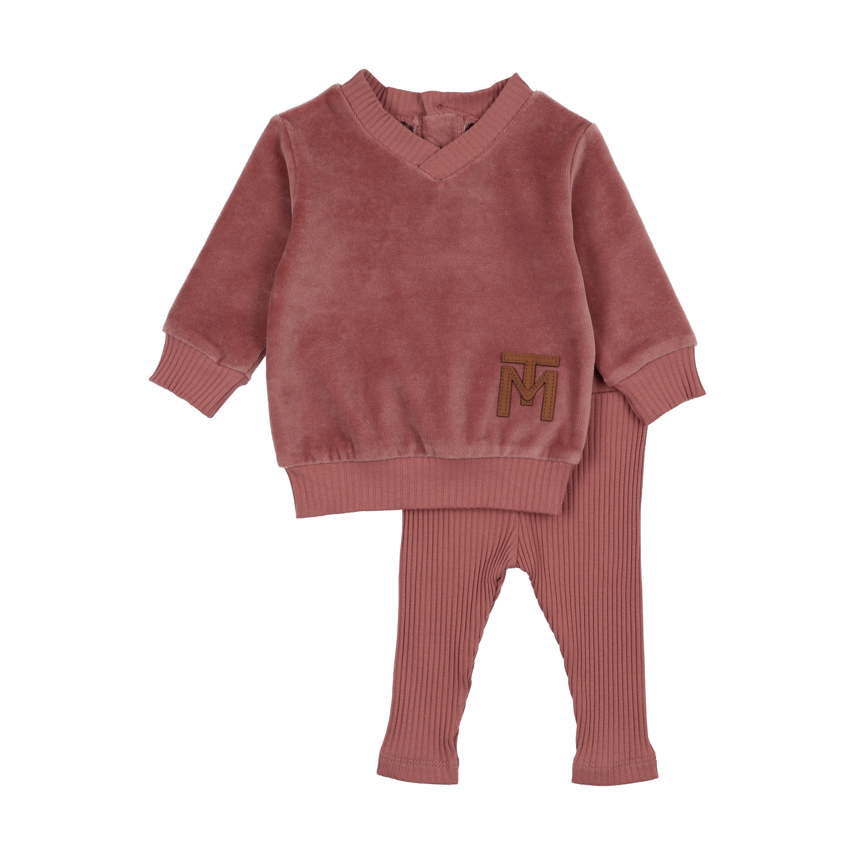 Mon Tresor Bebe Emblem Ensemble Dark Rose 36m