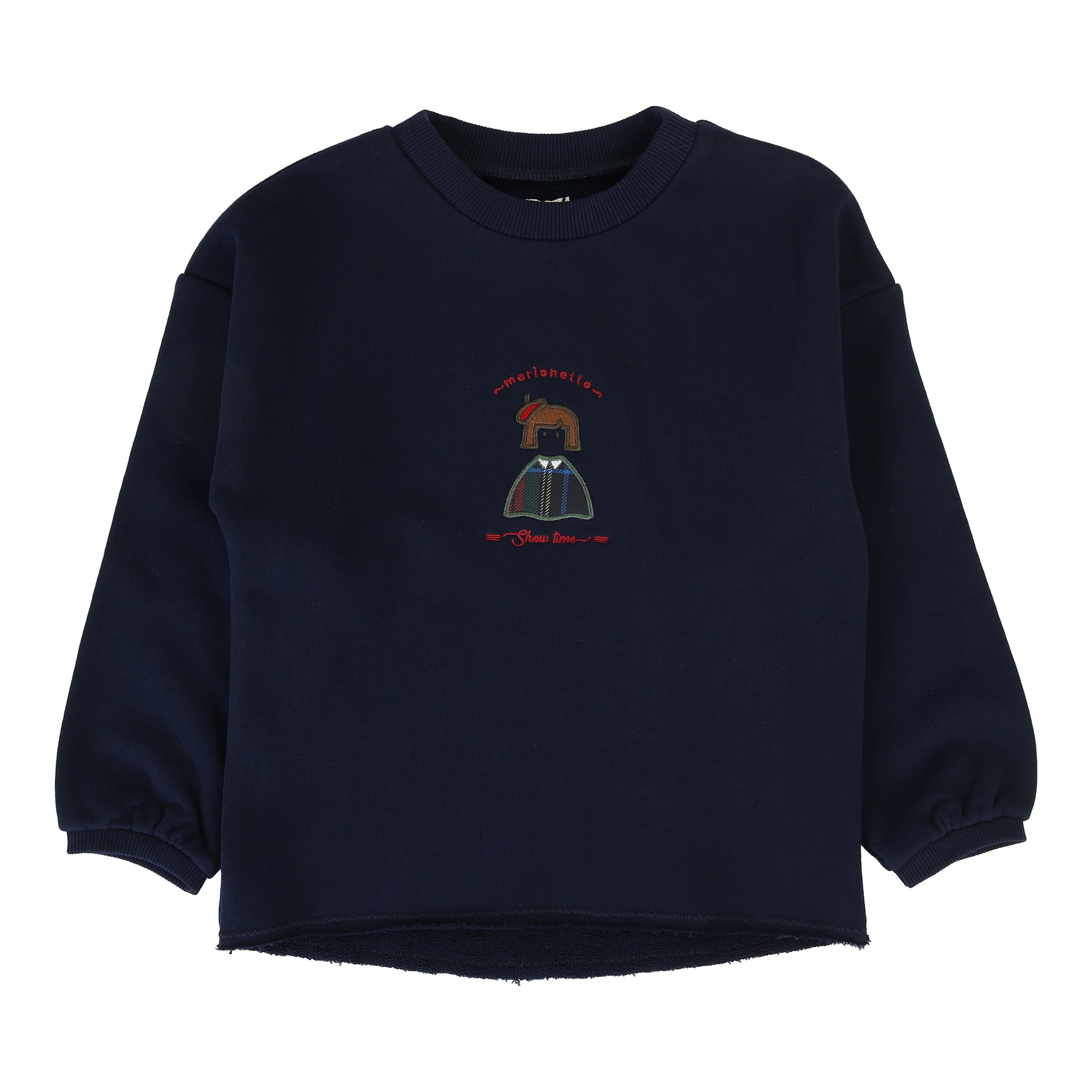 plaid-detail-girls-sweatshirt