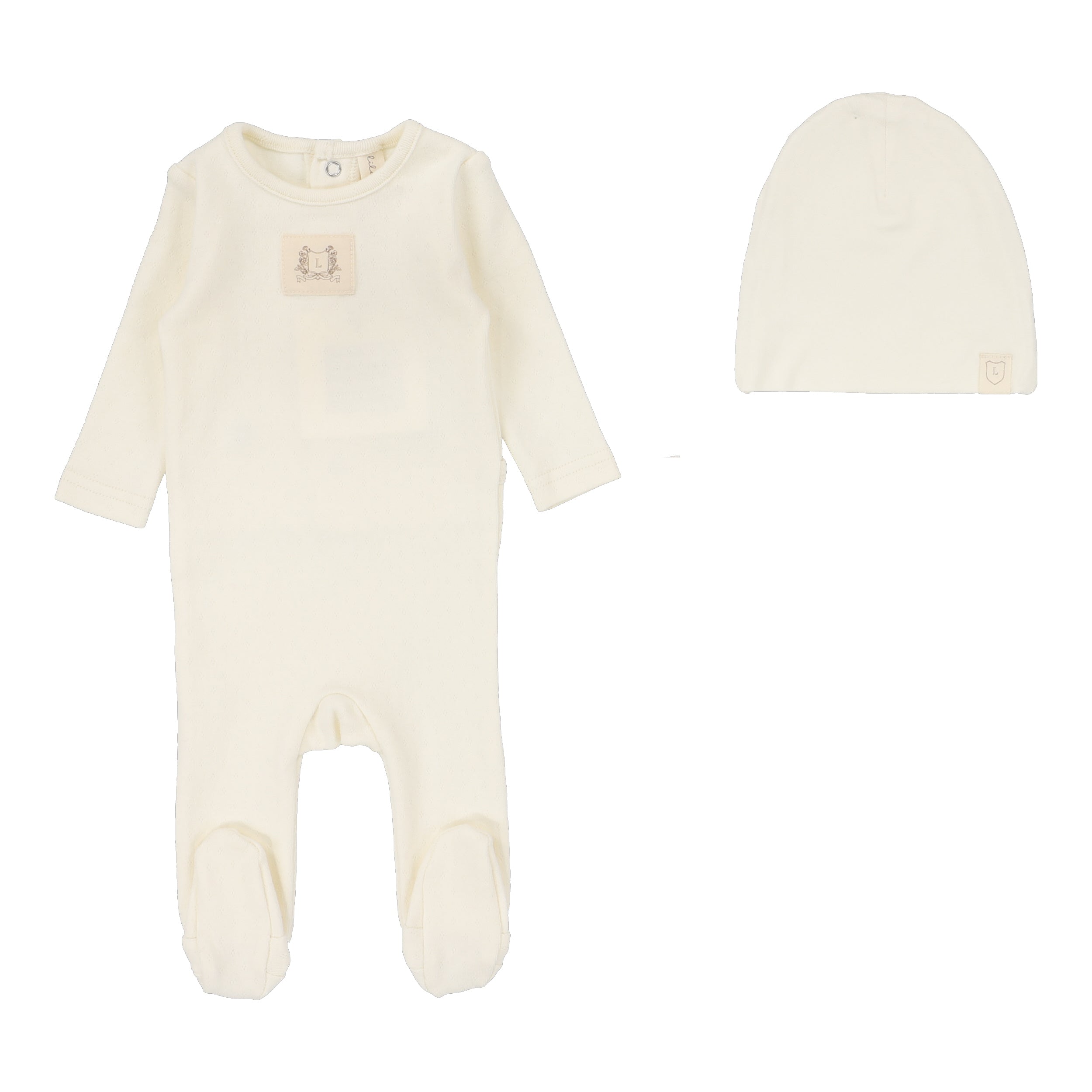 pointelle-emblem-footie-set